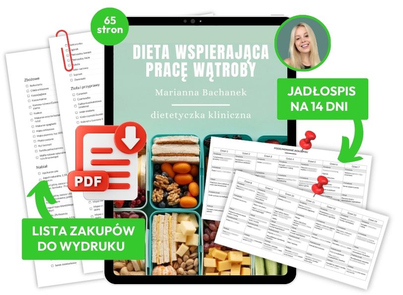 Ebook + jadłospis: Dieta dla wsparcia wątroby (65 stron)