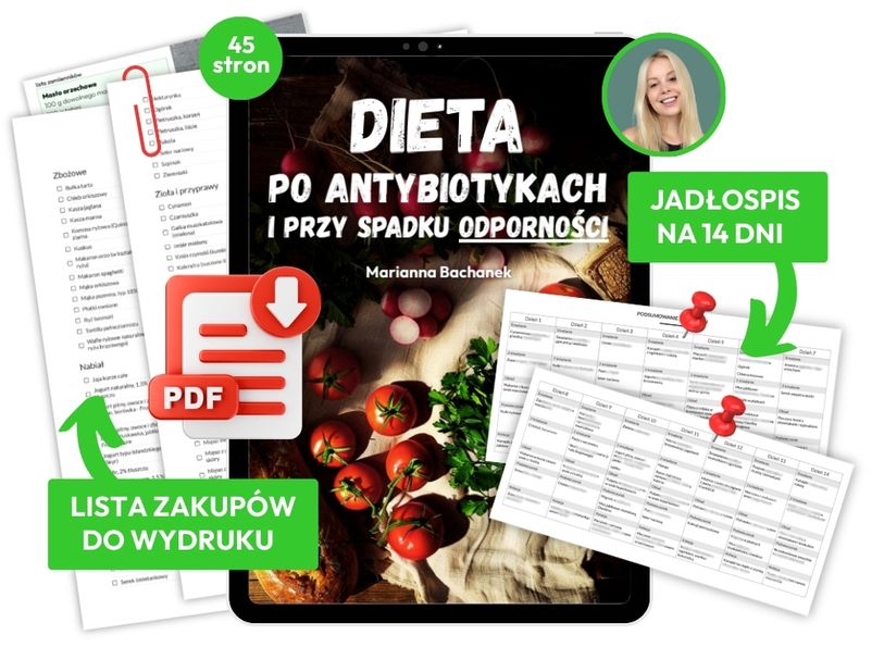 Ebook + jadłospis Akademia Odbudowy po Antybiotykach - Marianna Bachanek