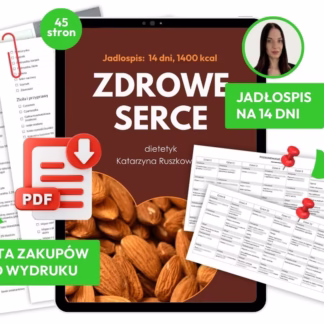 Ebook + jadłospis: Zdrowe serce 1800 kcal (49 stron)
